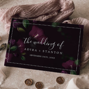 Libro De Visitas Moody Purple Blogs Boda de patrón negro