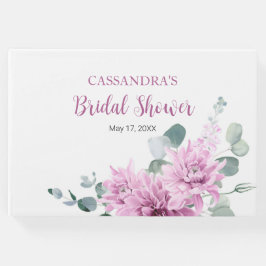 Libro De Visitas Morado Dahlia Eucalyptus Greenery Ducha Bridal
