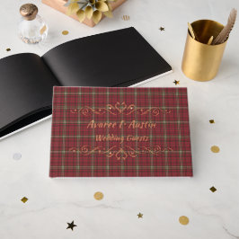 Libro De Visitas Morrison Red Weathered Original Escocia Tartán