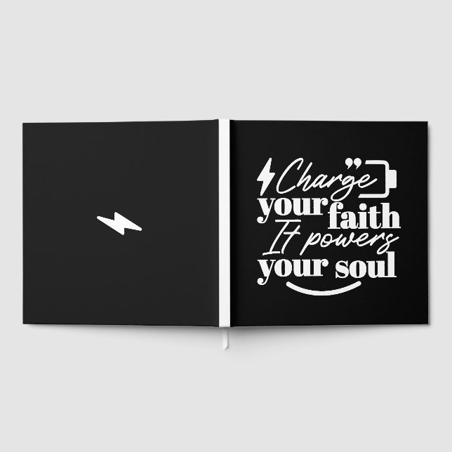 Libro De Visitas Motivational Christian Quote – Charge Your Faith (Lleno)