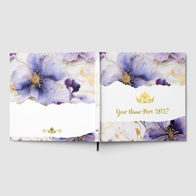 Libro De Visitas Mrs. America Like Crown Foil Scrapbook  (Lleno)