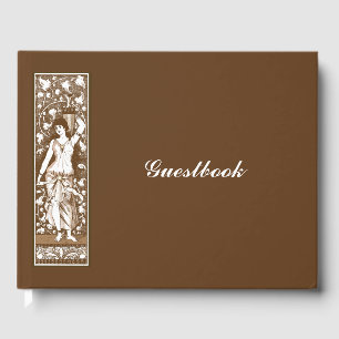 Libro De Visitas Mujer elegante con frontera clásica de urn