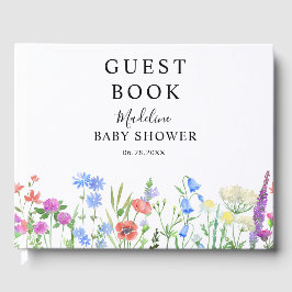 Libro De Visitas Multihued Wildflower Baby Shower Celebration