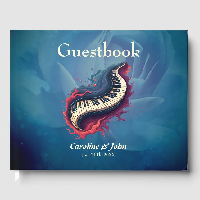 Libro De Visitas Music in motion, the curved piano.  (Anverso)