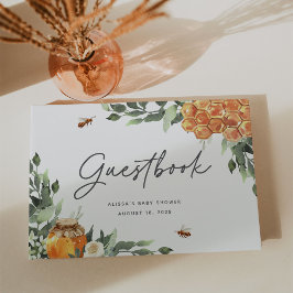 Libro De Visitas Naranja Blossom Honey Bee Event Book