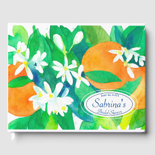 Libro De Visitas Naranja Flores Citrus Fruit Bridal Shower