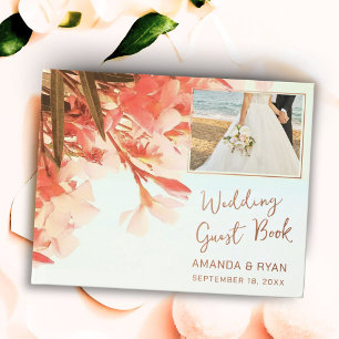 Libro De Visitas Naranja Oleander Flowers Boda de fotografía