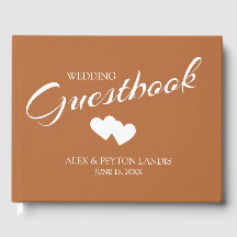 Naranja Quemado de óxido Boda blanco 2 nombres de 