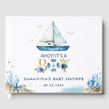Nautical Blue Boat Ahoy es un chico de Baby Shower
