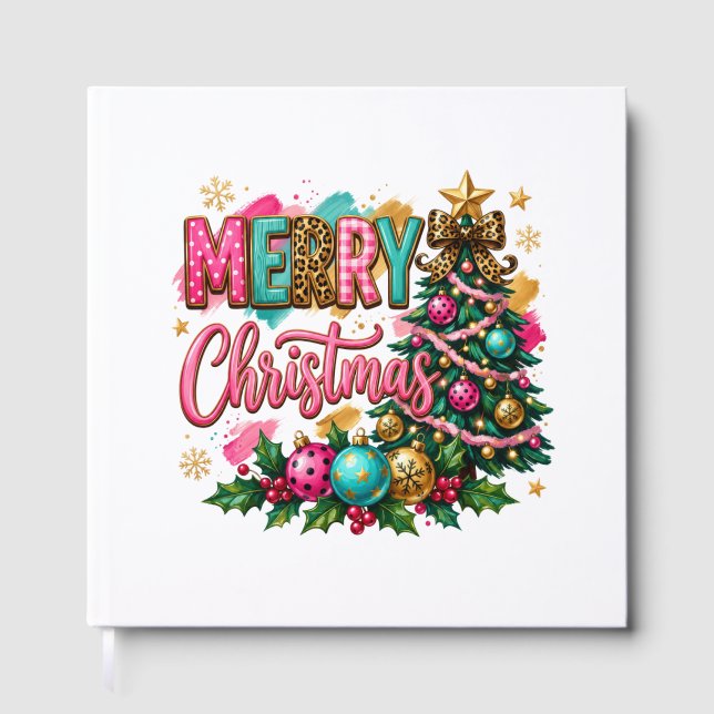 Libro De Visitas Navidad elegante y alegre (Anverso)