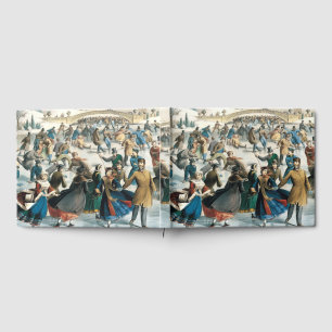 Libro De Visitas Navidad Victoriana Central Park Currier & Ives