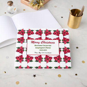 Libro De Visitas Navidades de negocios Personalizado Felices Fiesta