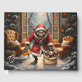 Libro De Visitas Navidades espeluznantes Goblin - Santa Mal de la F