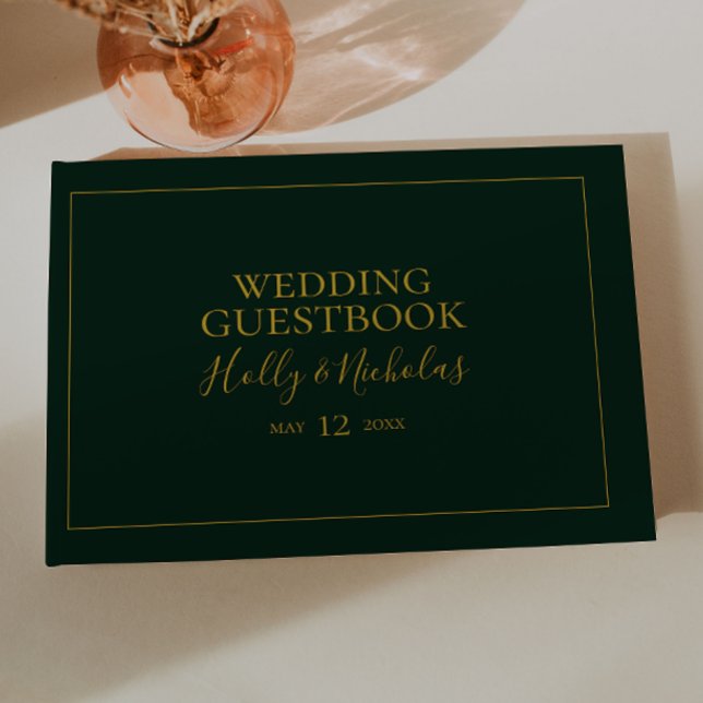 Libro De Visitas Navidades simples y elegantes | Boda verde (Subido por el creador)