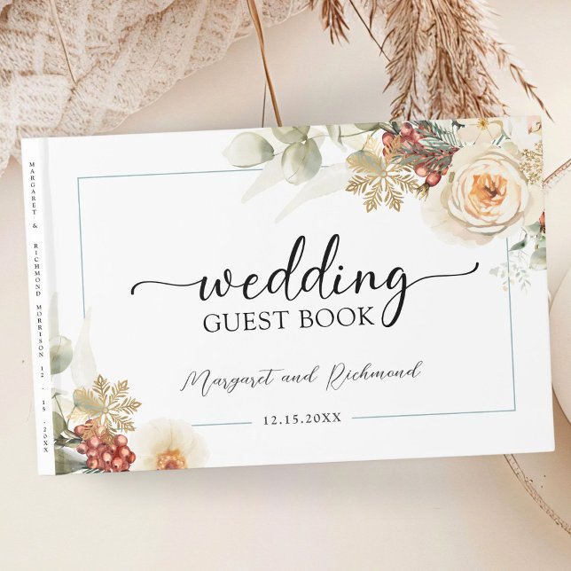 Libro De Visitas Navidades Wreath Winter Wedter Guest Book (Subido por el creador)