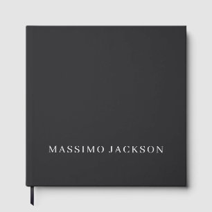 Libro De Visitas Negro Mate Profesional Sencillo Moderno Elegante