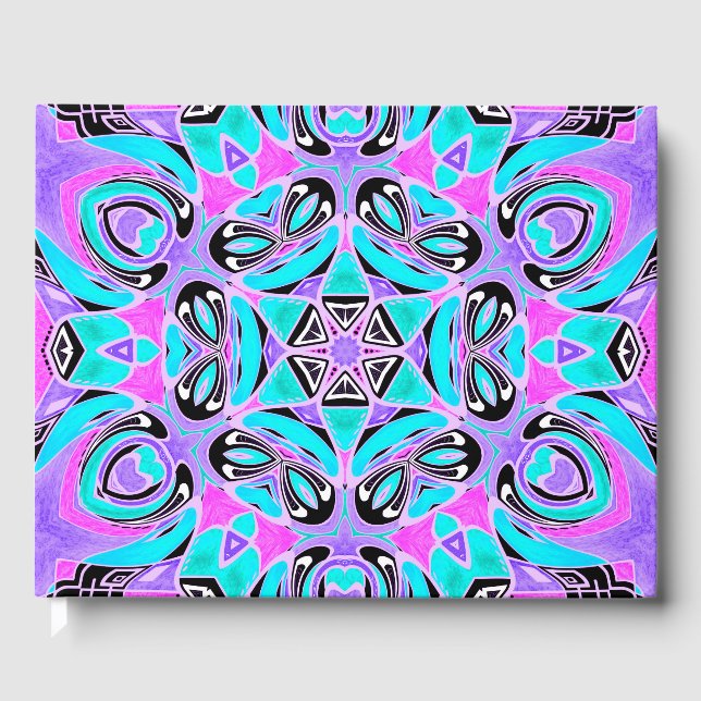 Libro De Visitas Neon kaleidoscope (Anverso)