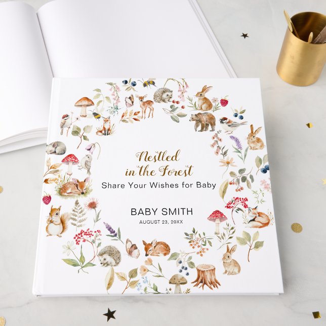 Libro De Visitas Nestled in the Forest Baby Shower Guest Book  (Subido por el creador)