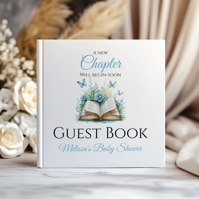 Libro De Visitas New Chapter Boy Blue Brunch StoryBook Baby Shower (Subido por el creador)