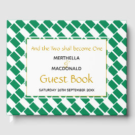 Libro De Visitas NIGERIA FLAG Escritura cristiana Nigeriana Boda