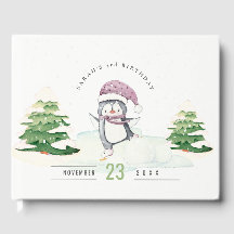 Niño Pingüino De Invierno De Pastel De Cualquier E