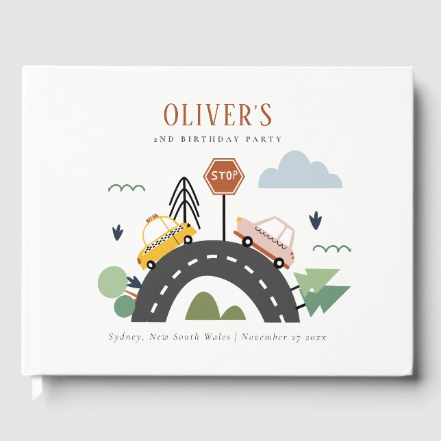 Libro De Visitas Niños educados Vehículos Urbanos Carretera Cualqui (Anverso)