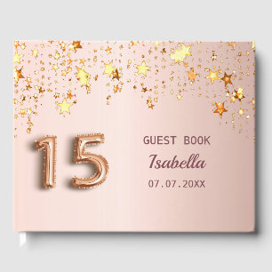Libro De Visitas Nombre de estrellas de oro de rosa ruidoso de Quin