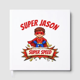 Libro De Visitas Nombre de superhéroe personalizado para niños