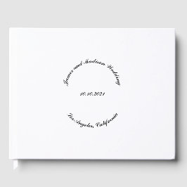 Libro De Visitas Nombre del personalizar, boda de letras curvadas n