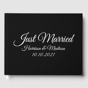 Libro De Visitas Nombre del personalizar, fecha, boda blanco negro