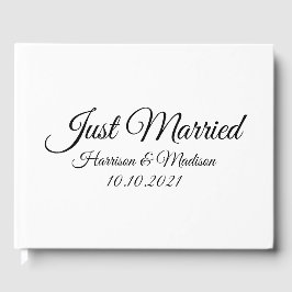 Libro De Visitas Nombre del personalizar, fecha, boda blanco negro