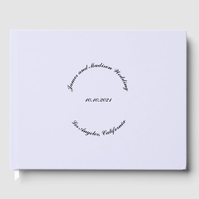 Libro De Visitas Nombre del personalizar, fecha, boda de la bruma d (Anverso)