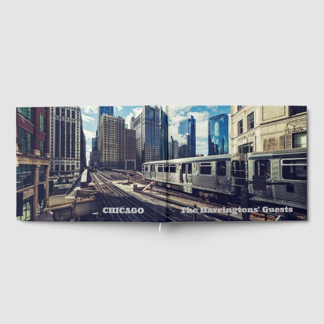 Libro De Visitas Nombre personalizado / Texto Chicago (Lleno)