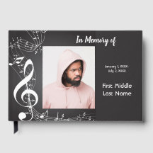 Libro de Visitas Notas Musicales Músico Memorial