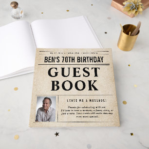 Libro De Visitas Noticias de Cumpleaños Divertidas y Divertidas par