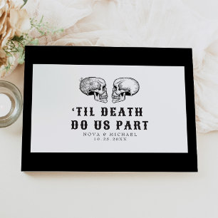 Libro De Visitas NOVA Floral Gótico Cráneo Hasta la Muerte Boda