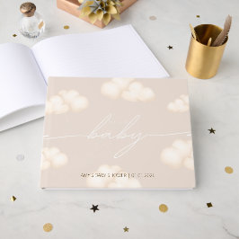 Libro De Visitas Nube Beige Neutra 9 Baby Shower