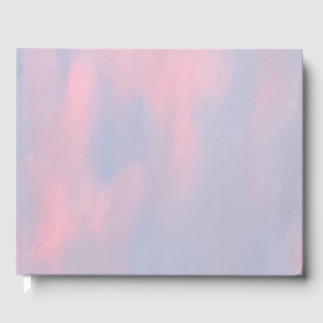 Libro De Visitas Nubes rosadas de personalizable (Anverso)