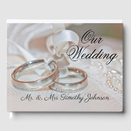 Libro De Visitas Nuestra almohada de anillo Boda