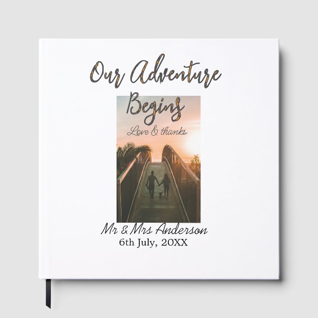 Libro De Visitas Nuestra aventura comienza un par de fotos amor y g (Anverso)