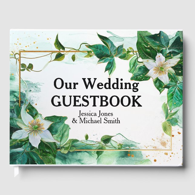 Libro De Visitas 💍 Nuestra Boda Passiflora Serenidad (Anverso)