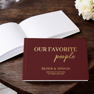 Libro De Visitas Nuestra gente favorita Boda de oro de Borgoña