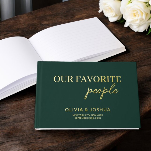 Libro De Visitas Nuestra gente favorita esmeralda Boda de oro verde (Subido por el creador)