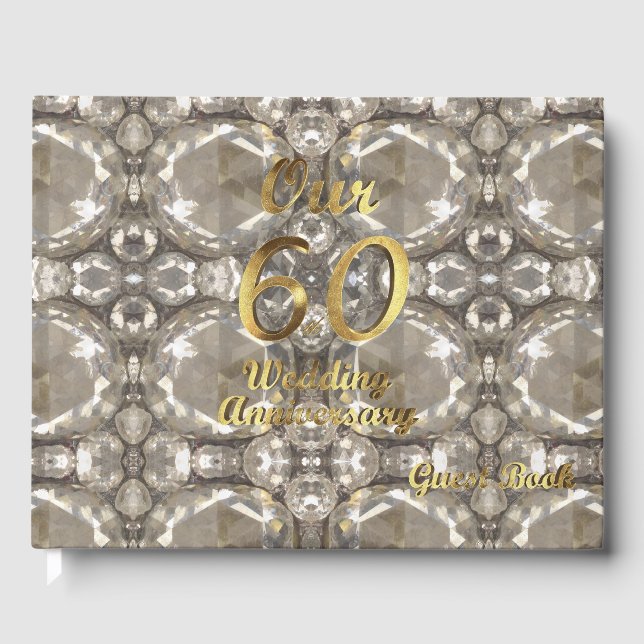 Libro De Visitas Nuestro 60 aniversario Boda Boda de diamantes (Anverso)
