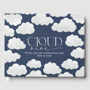 Libro De Visitas Nueve nubes azules de la marina Baby Shower modern