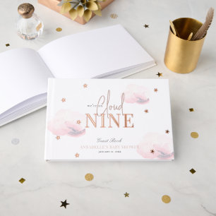 Libro De Visitas Nueve nubes rosadas Chica Baby Shower
