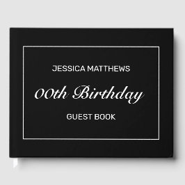 Libro De Visitas Número de Personalizado Minimalista de cumpleaños 