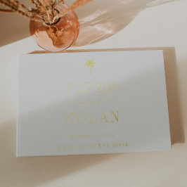 Libro De Visitas OASIS | Boda minimalista moderna de palmera
