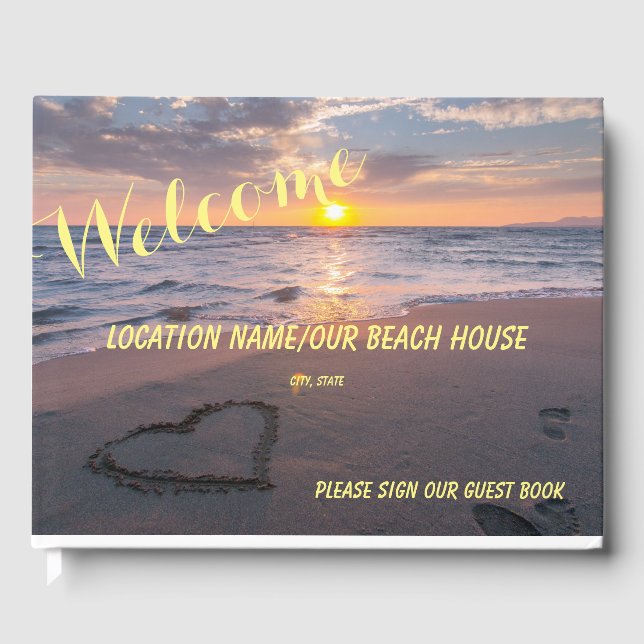 Libro De Visitas Ocean Sunset Beach House, B&B, Restaurante Bienven (Anverso)
