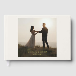 Libro De Visitas Off White Foil Guest Book Simple Photograph